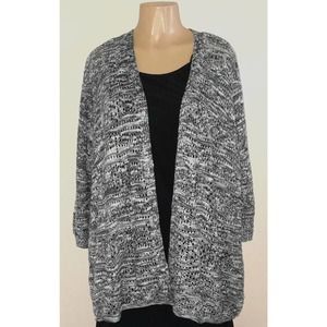 Lane Bryant 22/24 Blue Knitted Cardigan 3/4 Sleeve